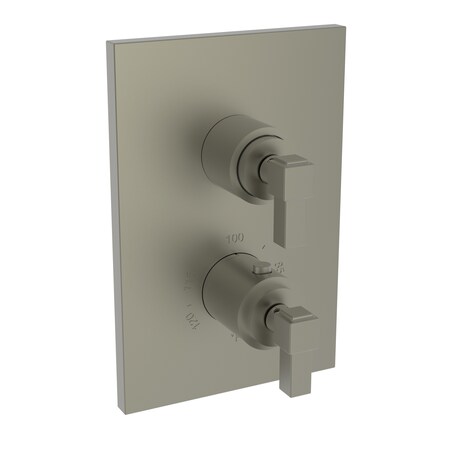 Newport Brass 1/2" Square Thermostatic Trim Plate With Handle in Gun Metal 3-3143TS/14